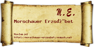 Morschauer Erzsébet névjegykártya